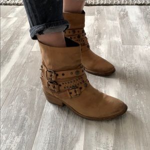 Barney’s CO-OP Leather Buckle Boots